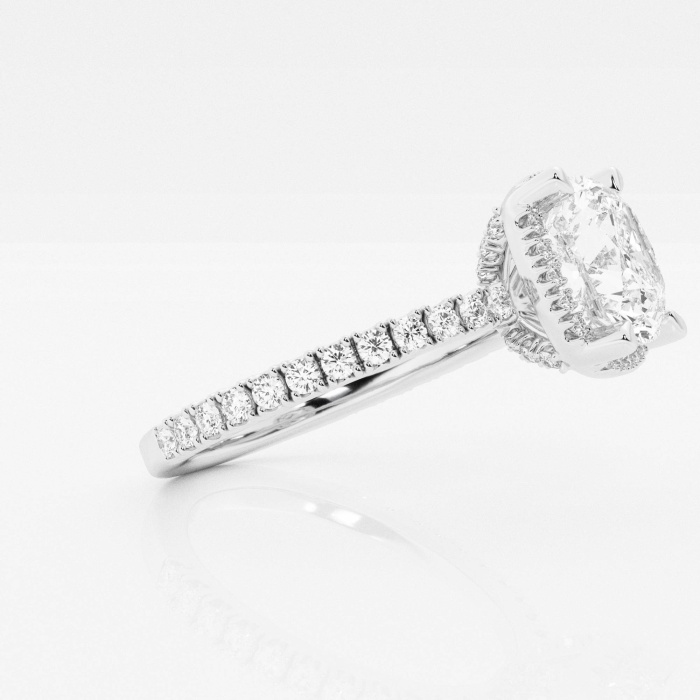 Badgley Mischka Near-Colorless 3 1/2 ctw Cushion Lab Grown Diamond  Engagement Ring
